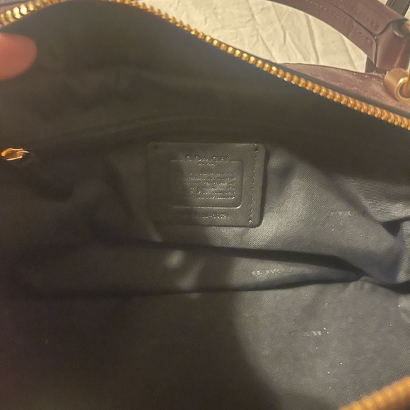 Coach Lane Brown Leather Satchel purse - Picture 8 of 13